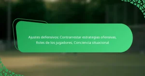 Ajustes defensivos: Contrarrestar estrategias ofensivas, Roles de los jugadores, Conciencia situacional